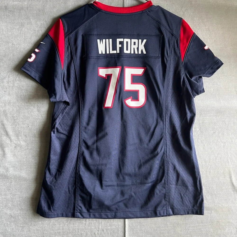 Houston Texans‎ Wilfork #75 Jersey XL Women's Nike NFL On Field Blue Red